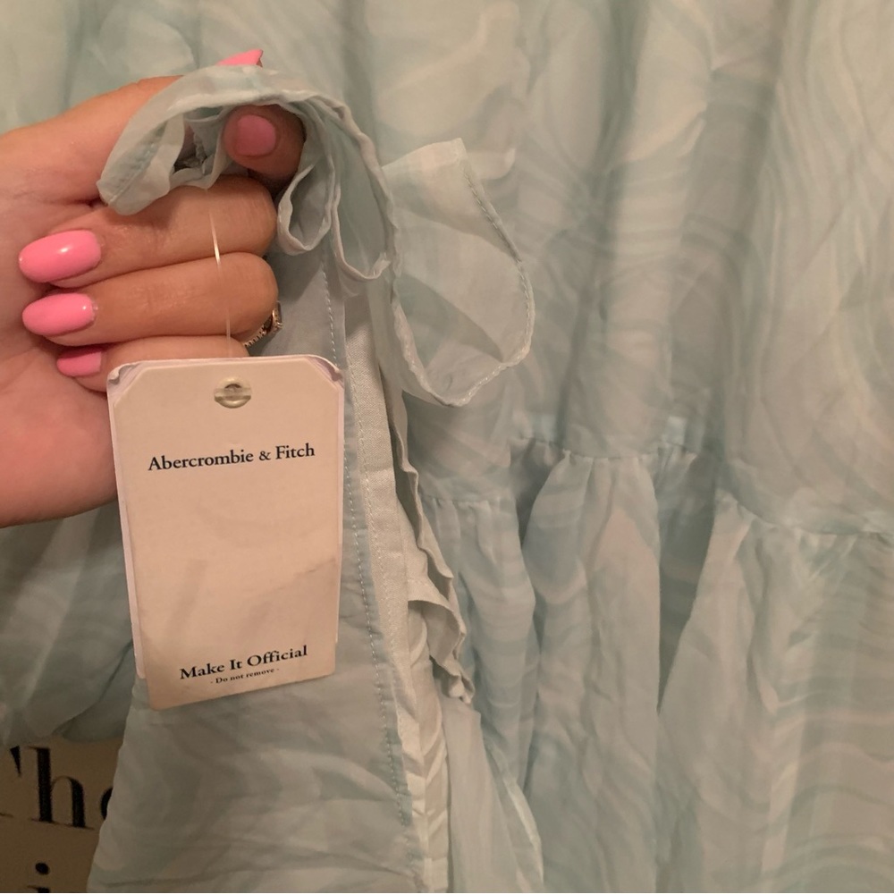 Abercrombie & Fitch Drama Ruffle Maxi Dress NWT Size XL Petite - Picture 5 of 12